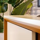 Ver imagem 2 de Rack Atlas com Portas de Correr para Tv até 70" Ideal para Sala Pequena:cinamomo e Off White