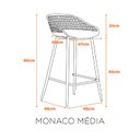 Ver imagem 2 de Banqueta Polipropileno e Aço Mônaco Média Espresso Móveis