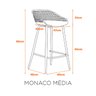 Banqueta Polipropileno e Aço Mônaco Média Espresso Móveis - 2