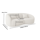 Ver imagem 2 de Sofá Sala Nuvem 170 cm Conforto Premium Decorativo Orgânico:Cinza Carvão