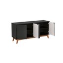 Ver imagem 5 de Aparador Kappesberg 4 Portas 3d Preto Fosco 180cm