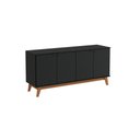 Ver imagem 2 de Aparador Kappesberg 4 Portas 3d Preto Fosco 180cm