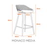 Kit 2 Banquetas Polipropileno e Aço Mônaco Média Espresso Móveis - 2