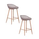 Ver imagem 1 de Kit 2 Banquetas Polipropileno e Aço Mônaco Média Espresso Móveis