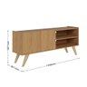 Rack para TV até 50 Polegadas 2 Portas Space  Freijo Colibri Home - 6