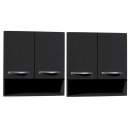 Ver imagem 3 de Armário Suspenso Multiuso Parede 2 Nichos Lavanderia Produtos ClickForte Armário Multiuso Preto