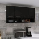 Ver imagem 7 de Armário Suspenso Multiuso Parede 2 Nichos Lavanderia Produtos ClickForte Armário Multiuso Preto