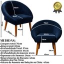 Ver imagem 2 de Poltrona Decorativa para Sala de Jantar Tecido Veludo Premium Estrutura Resistente Pés Palito