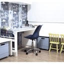 Ver imagem 3 de Kit 2 Cadeiras Escritório Secretaria Decorativa Eames Chicago Preto