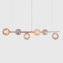 Ver imagem 5 de Lustre Pendente Figo Prata - 6 Globos Esfera de Vidro Fumê