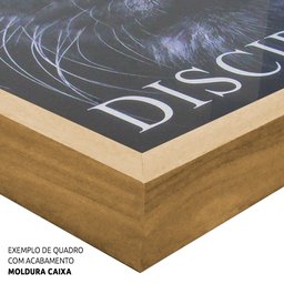 Quadro Decorativo Floral Luxo Cerejeira Branca em Moldura Caixa Tacolado Moldura Caixa 3cm Freijó Se - 3