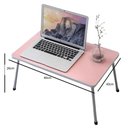 Ver imagem 6 de Mesa Notebook Rosa Dobravel Portatil Base em Madeira Apoio Multiuso para Cama Sofa Estudos Home Offi