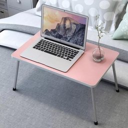 Mesa Notebook Rosa Dobravel Portatil Base em Madeira Apoio Multiuso para Cama Sofa Estudos Home Offi - 5