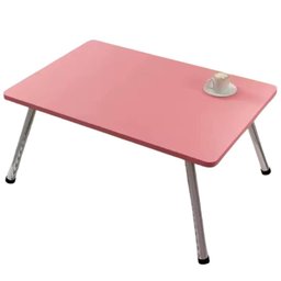 Mesa Notebook Rosa Dobravel Portatil Base em Madeira Apoio Multiuso para Cama Sofa Estudos Home Offi - 3