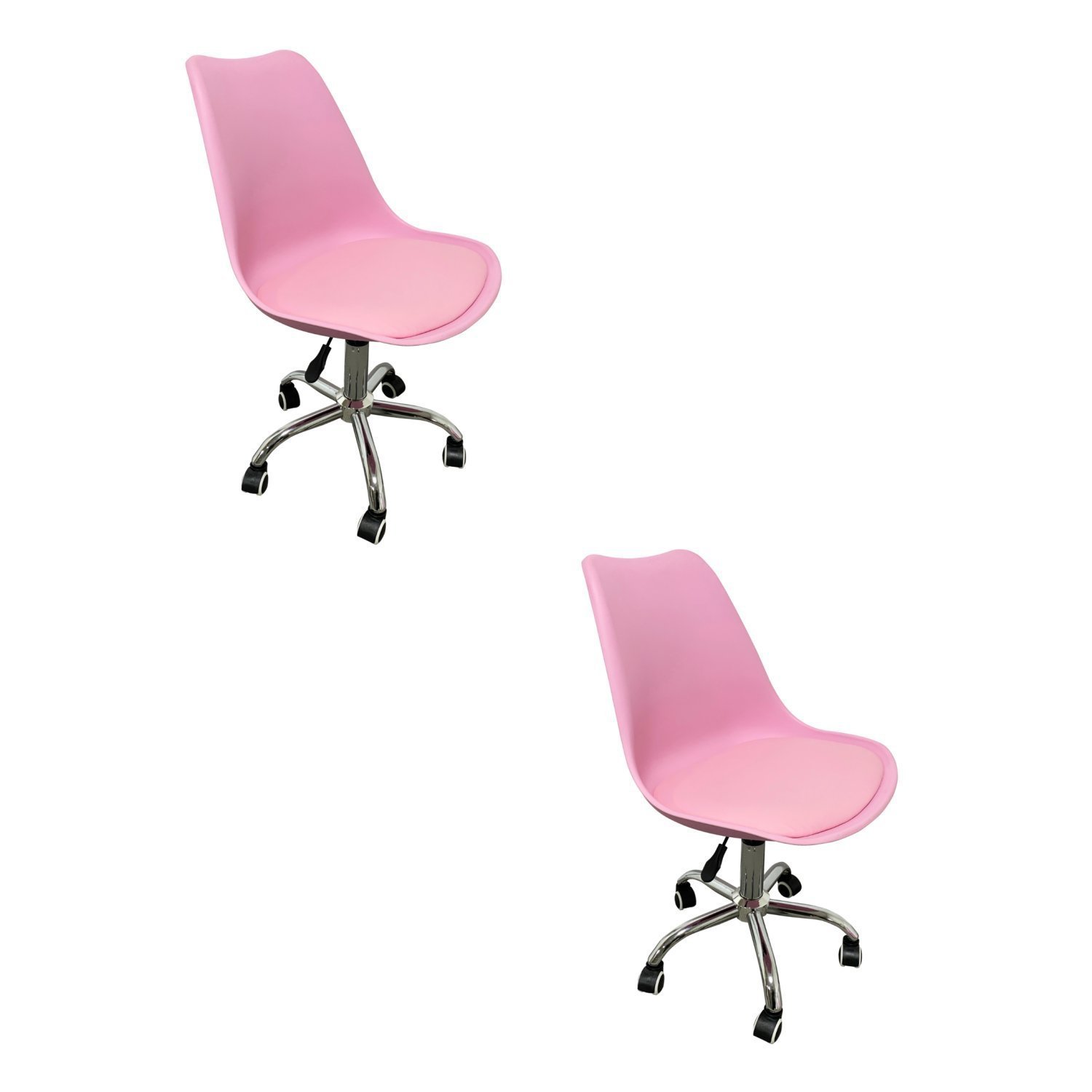 Kit 2 Cadeiras Escritório Secretaria Decorativa Eames Chicago - 1