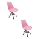 Ver imagem 1 de Kit 2 Cadeiras Escritório Secretaria Decorativa Eames Chicago