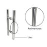 Puxador H 40 Cm Inox Cromado Porta Vidro Pivotante Tubular - 6
