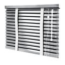 Ver imagem 2 de Persiana Horizontal - 0,60m Larg X 0,60m Alt - Alumínio 50mm com Fita Decorativa - Cor: Prata - Fita