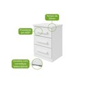 Ver imagem 6 de Mesa de Cabeceira 3 Gavetas Baiao - Lp - Rei de Casa Branco