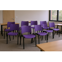 Ver imagem 1 de Kit 8 Cadeiras Iso Fixa Empilhável Escola Igreja Salão:roxo