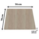 Ver imagem 3 de Mesa Beta Big Inox 75 Cm (alt) Disco Redondo Tampo Mdp Quadrado 70 Cm (larg) X 2,50 Cm (alt)