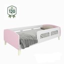 Ver imagem 3 de Cama Solteiro Jardim com Protecao Montessoriana Branco/Rosa