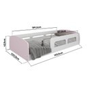 Ver imagem 6 de Cama Solteiro Jardim com Protecao Montessoriana Branco/Rosa