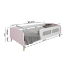 Ver imagem 5 de Cama Solteiro Jardim com Protecao Montessoriana Branco/Rosa
