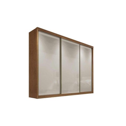 Guarda Roupa Casal 3 Portas de Correr e 4 Gavetas Diamond-londres Freijo Cumaru C- Fendi