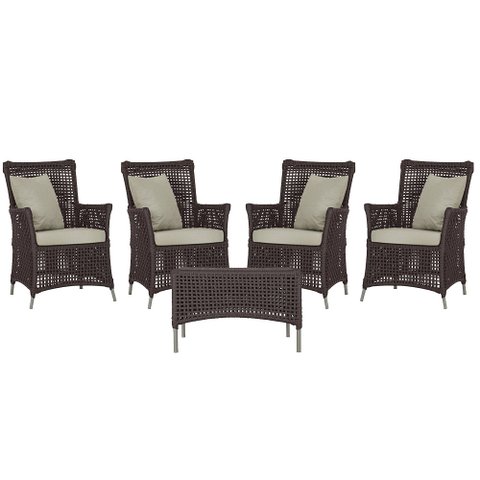 4 Poltronas e 1 Mesa Igapó em Alumínio Pintura Fendi Corda Náutica Estofado 7