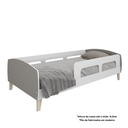 Ver imagem 3 de Cama Montessoriana Solteiro Jardim com Protecao Branco/Fumê