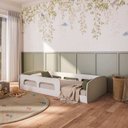 Ver imagem 2 de Cama Montessoriana Solteiro Jardim com Protecao Branco/Fumê