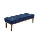 Ver imagem 5 de Recamier Genova 140 cm Luxo Suede com Madeira Maciça - SSX Multicoisas Spezzia Azul Marinho