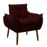 Kit 2 Poltrona Decorativa Sala de Estar Escritório Quarto Prime Cor: Marsala - 4