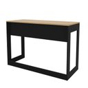 Ver imagem 4 de Escrivaninha Mesa Escritório Rocklin 1 Gaveta 1 Nicho 110cm Preto e Aveiro