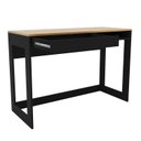 Ver imagem 6 de Escrivaninha Mesa Escritório Rocklin 1 Gaveta 1 Nicho 110cm Preto e Aveiro