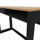 Ver imagem 5 de Escrivaninha Mesa Escritório Rocklin 1 Gaveta 1 Nicho 110cm Preto e Aveiro
