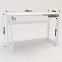 Ver imagem 3 de Escrivaninha Mesa Escritório 110cm 1 Gaveta 1 Nicho Rocklin