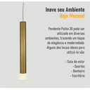 Ver imagem 6 de Kit 3 Pendente Tubo Palito 30cm - Ouro + Lampada Led 4w