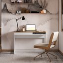 Ver imagem 1 de Escrivaninha Mesa Escritório 110cm 1 Gaveta 1 Nicho Rocklin