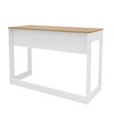 Ver imagem 4 de Escrivaninha Mesa Escritório Rocklin 1 Gaveta 1 Nicho 110cm Branco e Aveiro