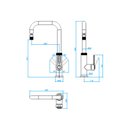 Ver imagem 3 de Misturador Monocomando Urban Industrial Inox Cozinha Mesa Bica Movel Quadrado (10 a 40mca) - Deca de