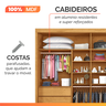 Guarda Roupas Casal 2 Portas de Correr com Espelho 4 Gavetas Flex 100% Mdf Austria - 8
