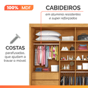 Ver mais imagens de Guarda Roupas Casal 2 Portas de Correr com Espelho 4 Gavetas Flex 100% Mdf Austria
