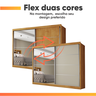 Guarda Roupas Casal 2 Portas de Correr com Espelho 4 Gavetas Flex 100% Mdf Austria - 5