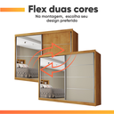 Ver imagem 5 de Guarda Roupas Casal 2 Portas de Correr com Espelho 4 Gavetas Flex 100% Mdf Austria