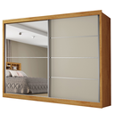 Ver imagem 3 de Guarda Roupas Casal 2 Portas de Correr com Espelho 4 Gavetas Flex 100% Mdf Austria