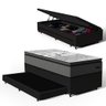 Cama Box Baú com Colchão de Espuma D33 Pillow Top Resistence + Auxiliar Unique Solteiro 88cm - 2