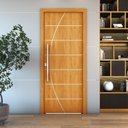 Ver imagem 1 de Kit 3 Portas de Madeira Frisada U.v 210cm X 80cm - R20c:cerejeira
