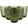 Copo Água 10x8x8cm 270ml Vidro Verde 6pç - 3